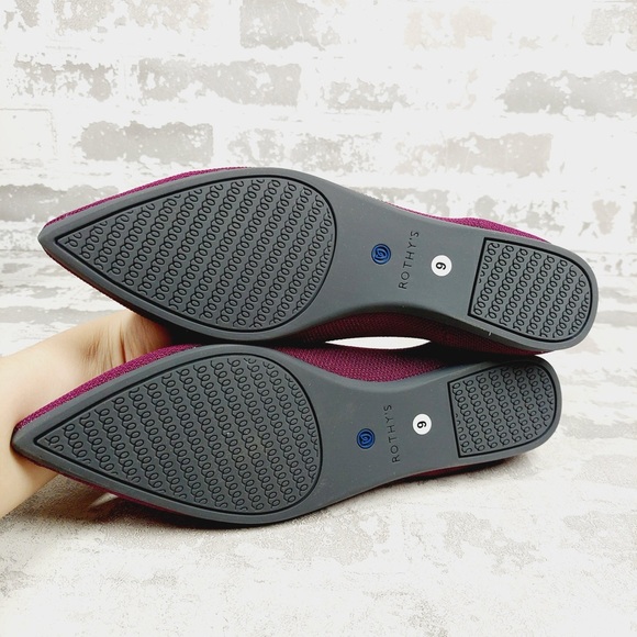 NEW Rothy's The Flat Purple Knit Pointy Toe Slip On Loafers X453 - Picture 6 of 10